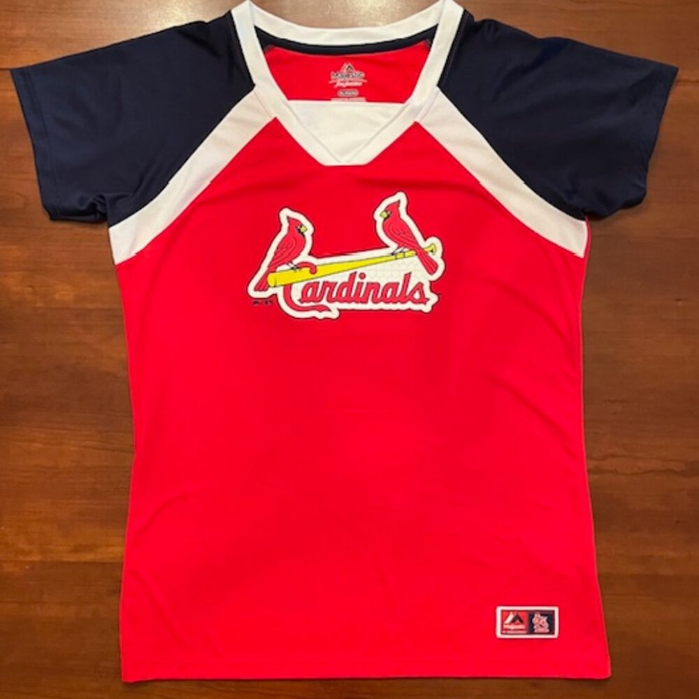 St Louis Cardinals women’s Jersey Shirt XL red
